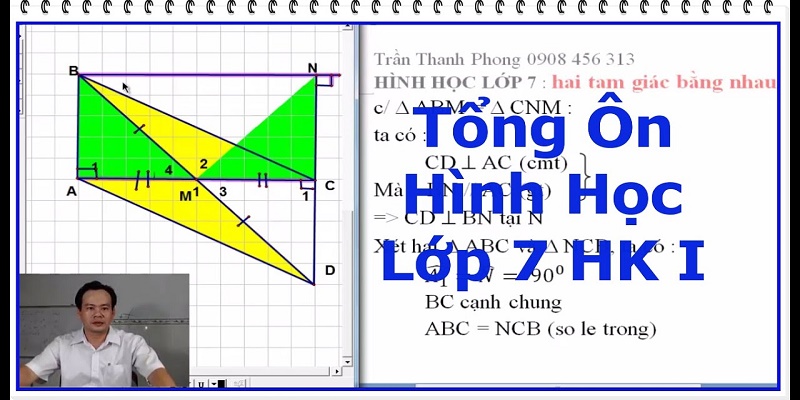 Những bài toán hình lớp 7 học kì 1